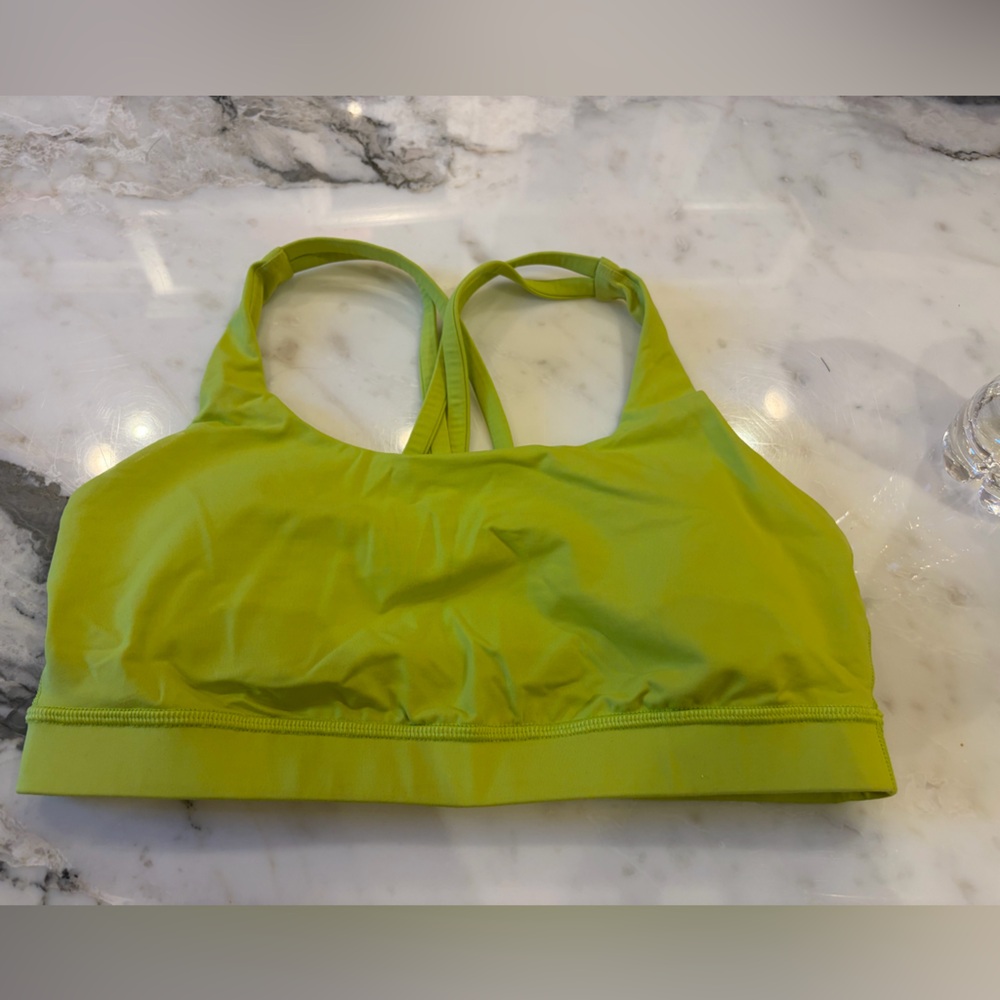 Lime Green Lululemon Energy Sports Bra Size 10